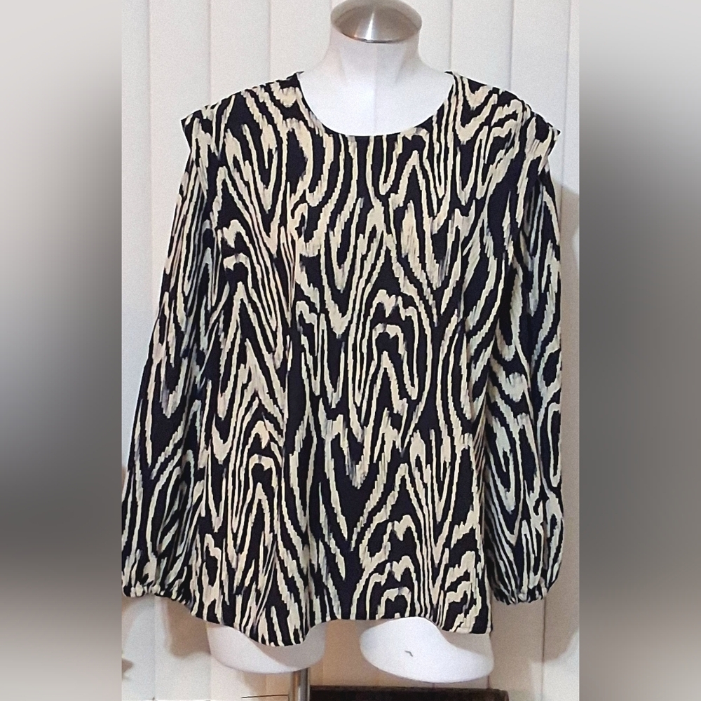 Who What Wear Zebra Print Blouse
